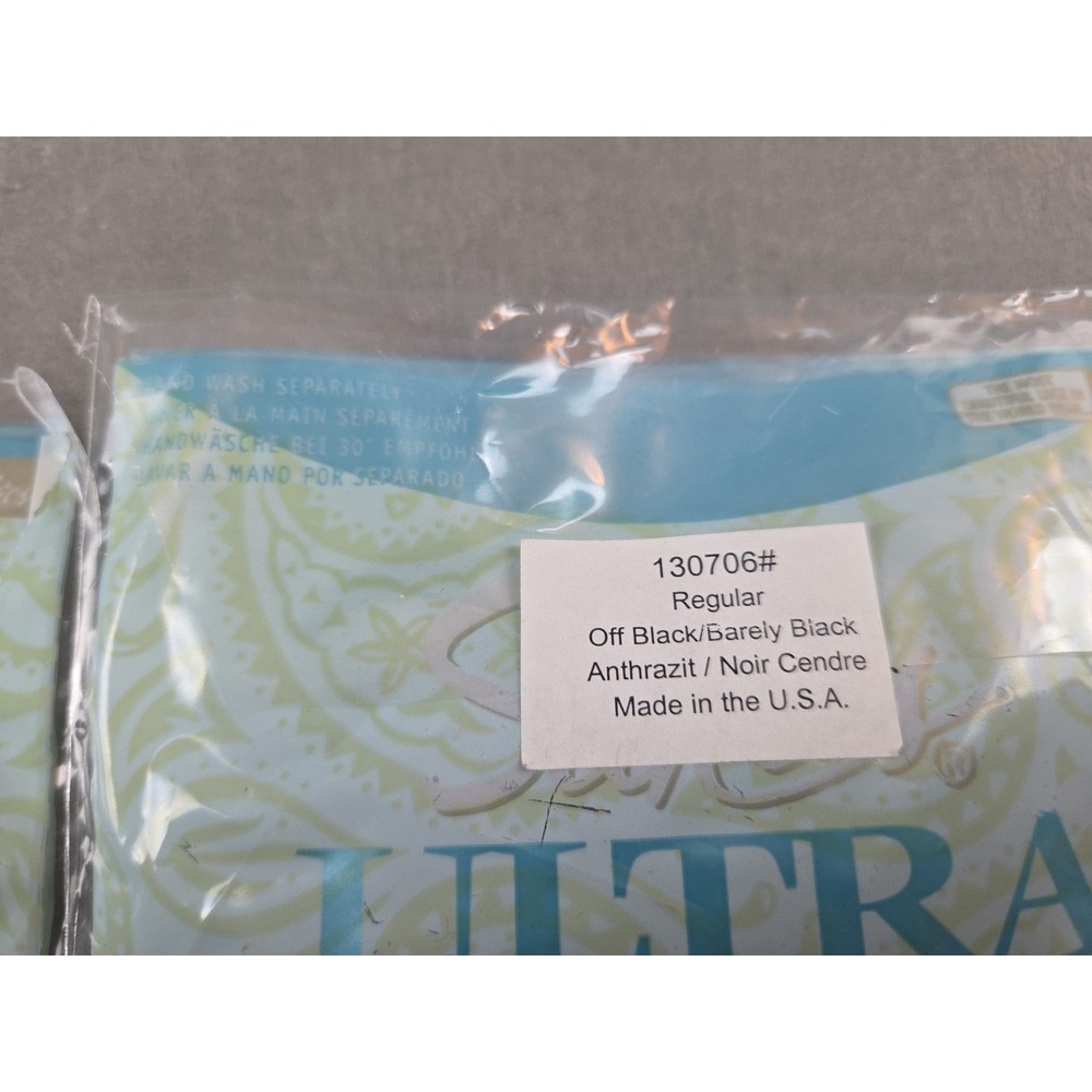 Vintage 2 X Silkies Ultra Knee Hi's Graduated Compression Size Regular Off Black - Picture 5 of 5